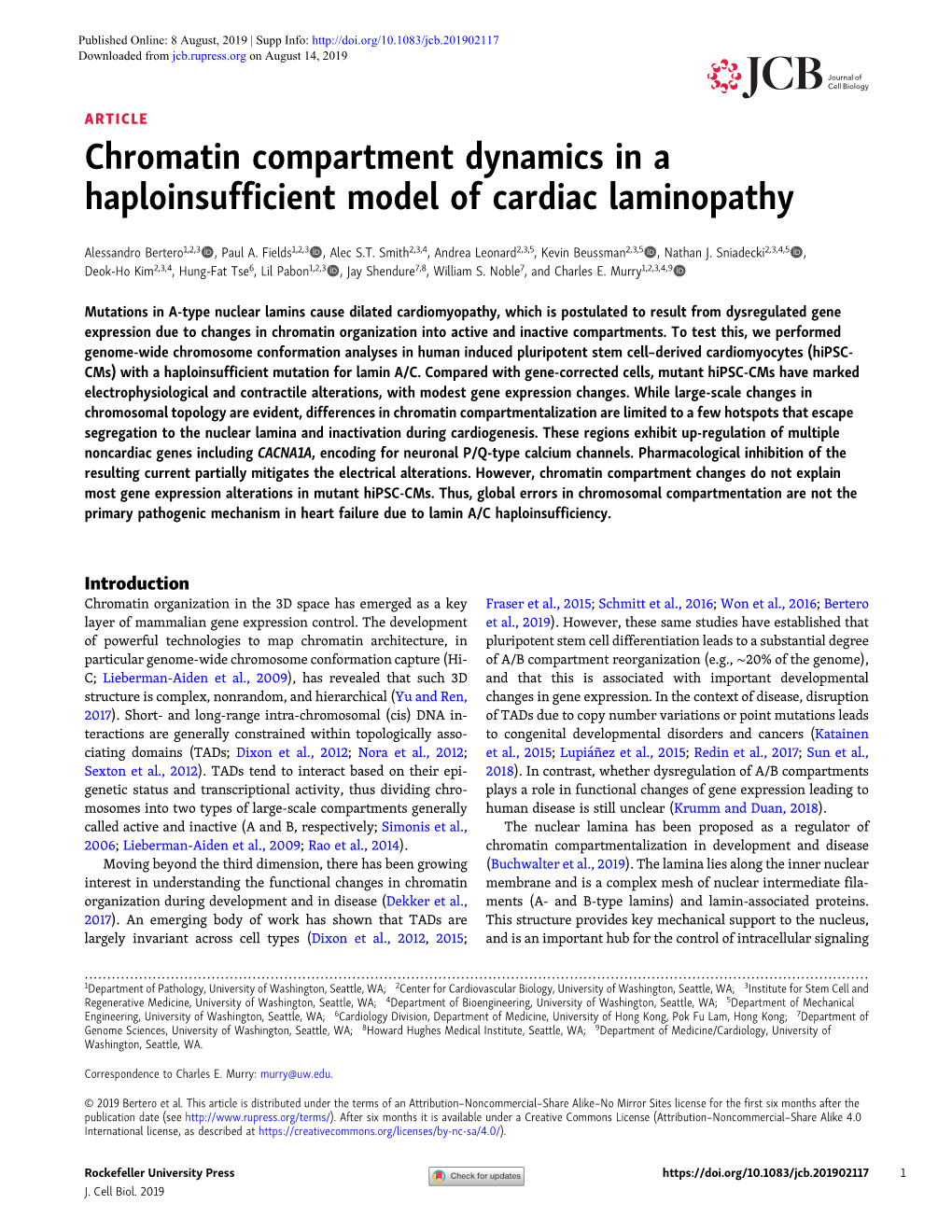 Chromatin Compartment Dynamics in a Haploinsufficient Model of Cardiac Laminopathy