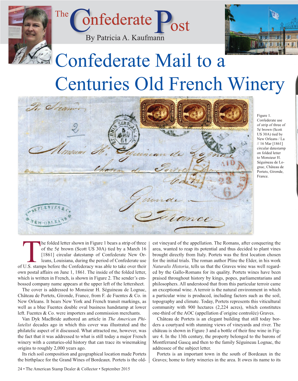 Confederate Mail to a Centuries Old French Winery