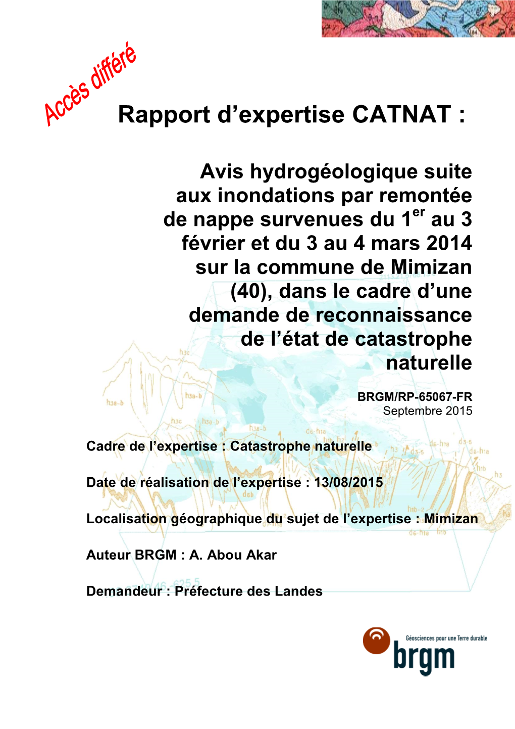 Rapport D'expertise Catastrophe Naturelle