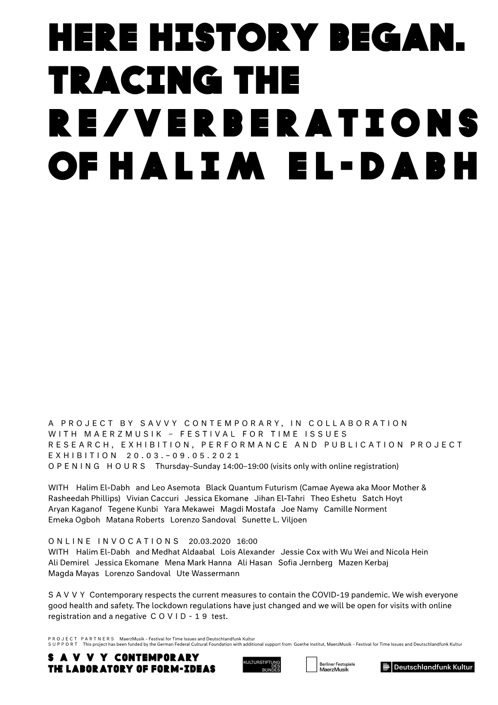 Here History Began. Tracing the Re/Verberations of Halim El-Dabh
