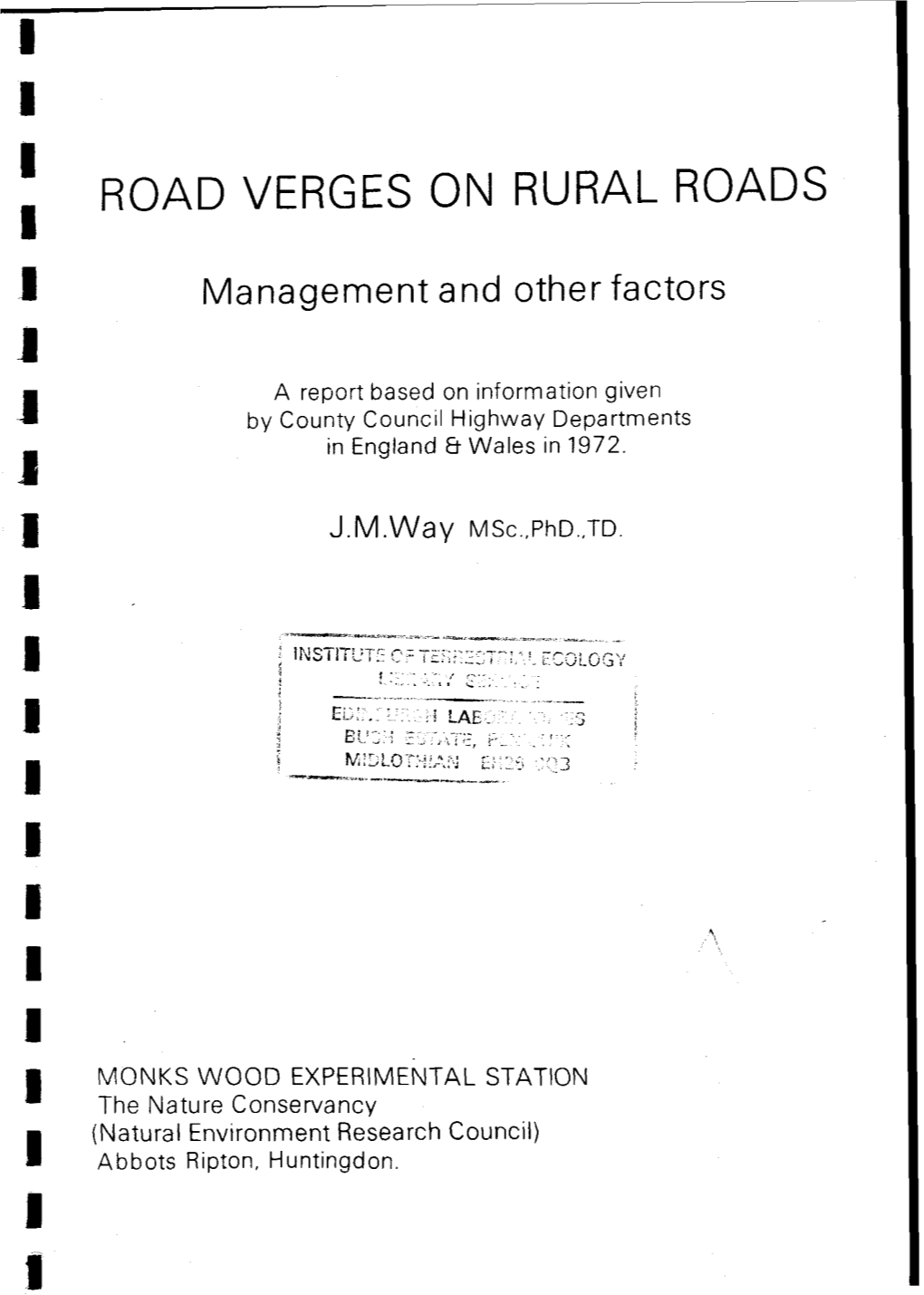 Road Verges on Rural Roads