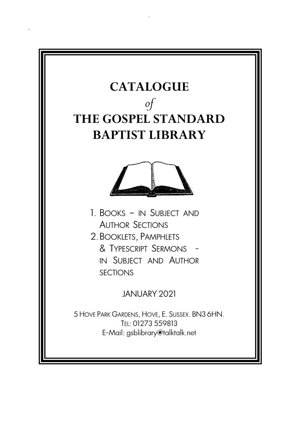 G S Library Catalogue January 2021