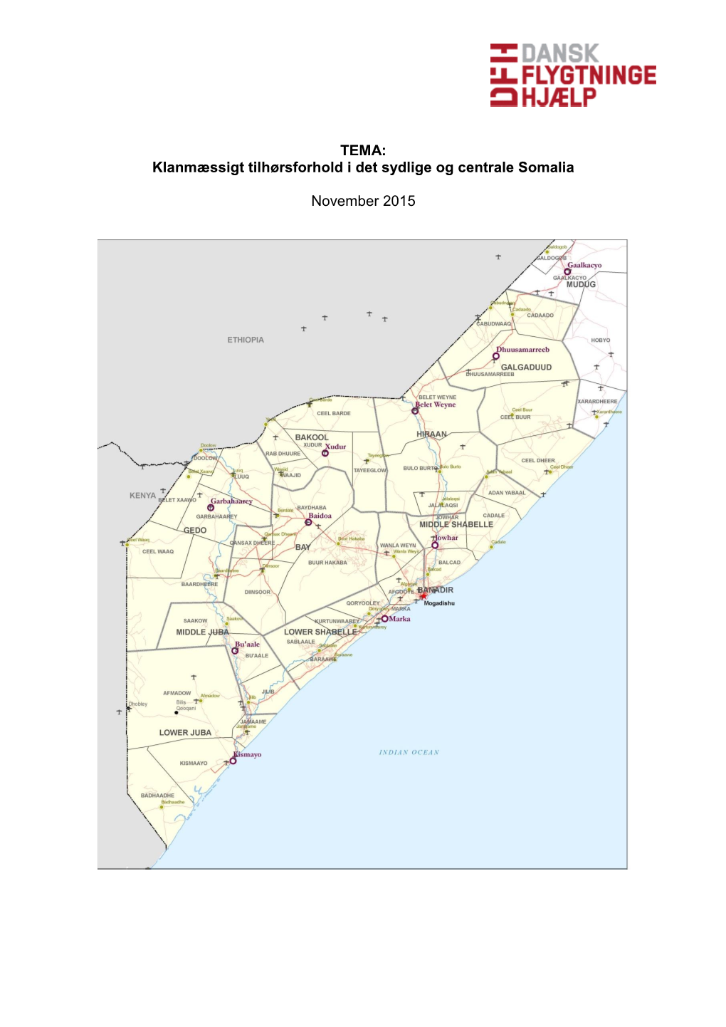 Klanmæssigt Tilhørsforhold I Det Sydlige Og Centrale Somalia