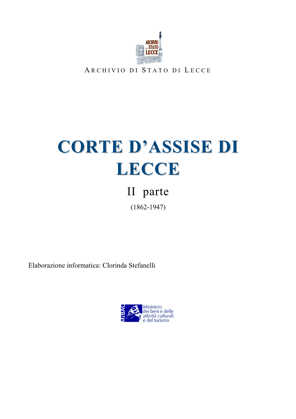 Corte D'assise Di Lecce