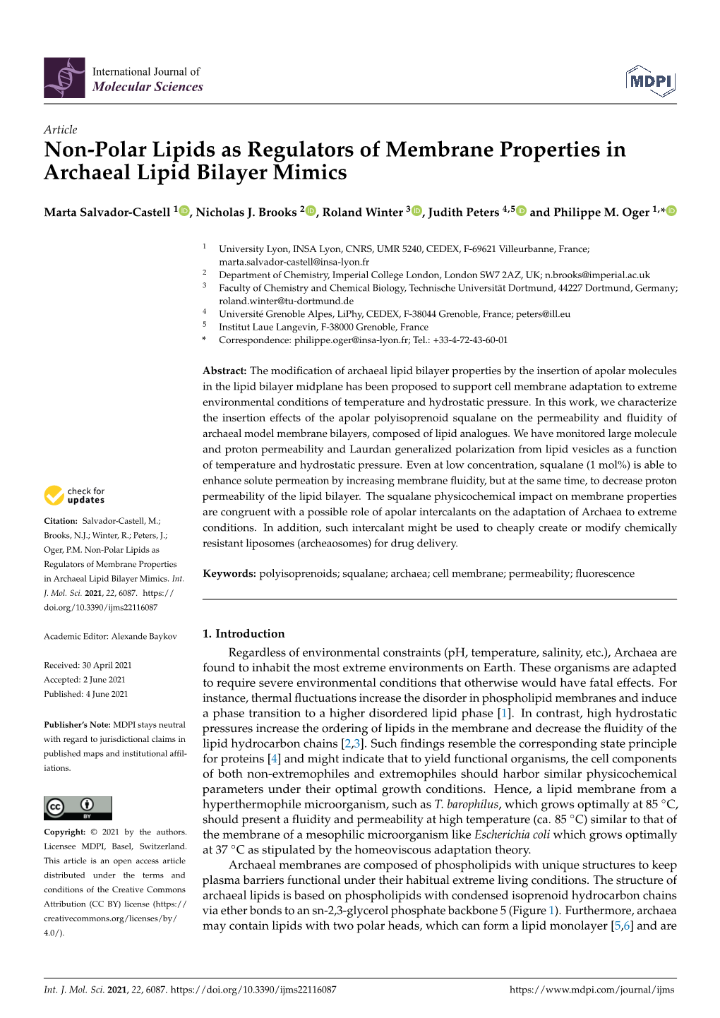 Non-Polar Lipids As Regulators of Membrane Properties in Archaeal Lipid Bilayer Mimics