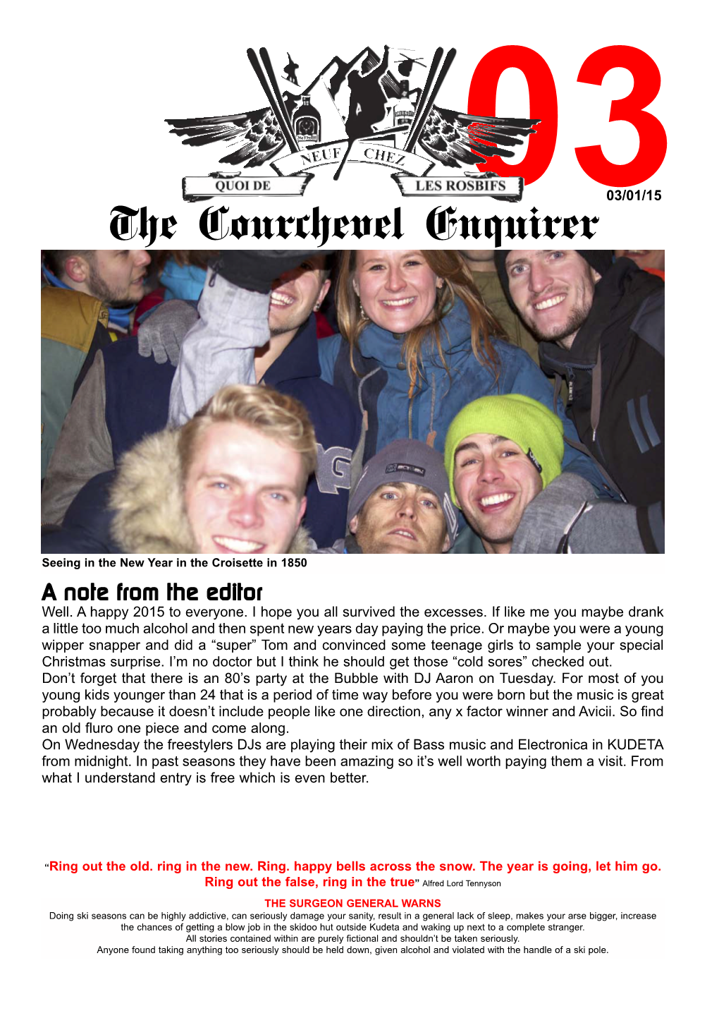 The Courchevel Enquirer