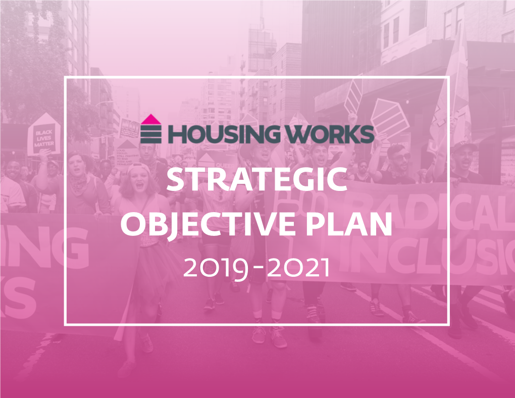 Strategic Objective Plan 2019-2021 Moving Forward Together