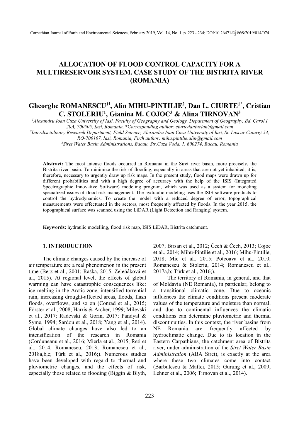 Allocation of Flood Control Capacity for a Multireservoir System