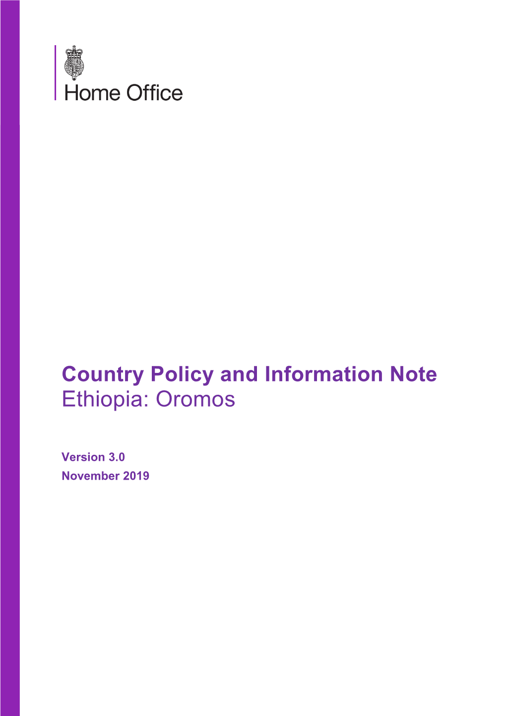 Country Policy and Information Note, Ethiopia: Oromos