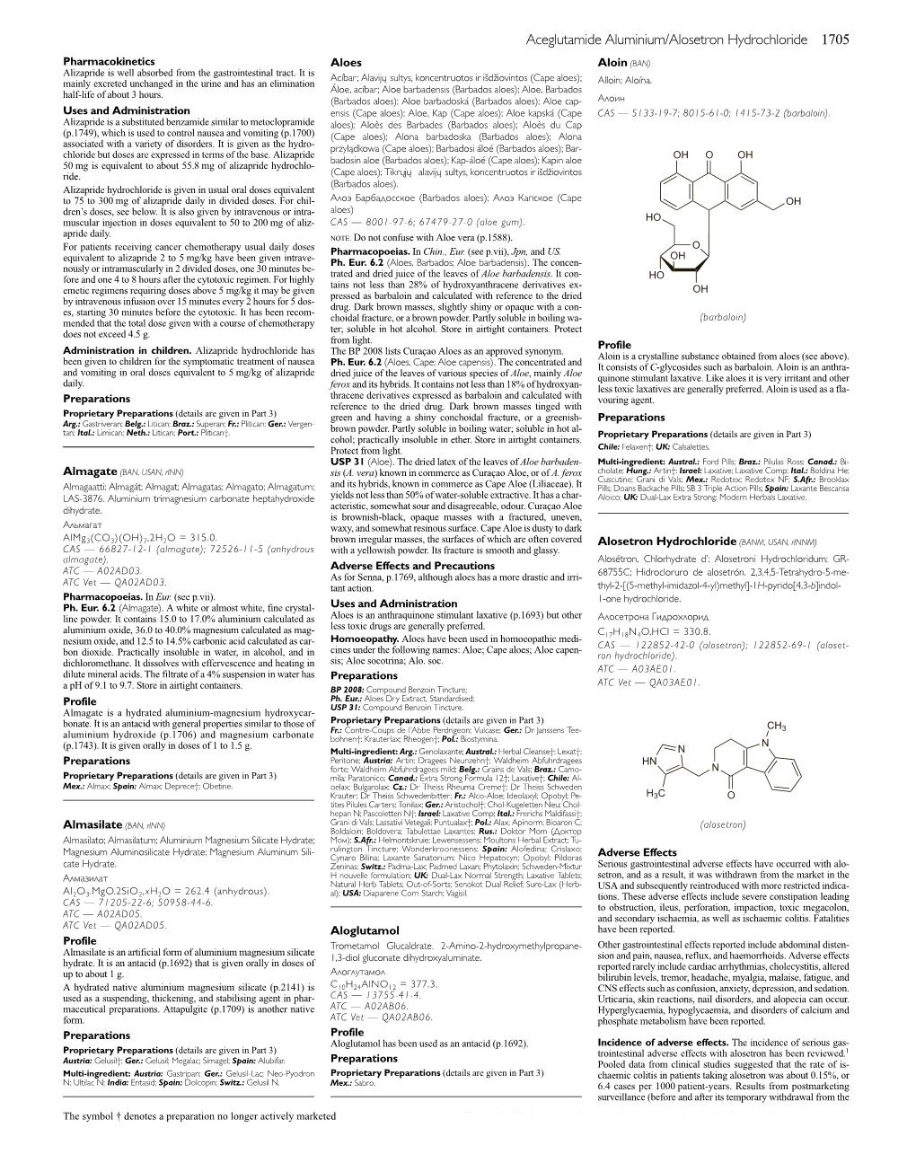 Aceglutamide Aluminium/Alosetron Hydrochloride 1705