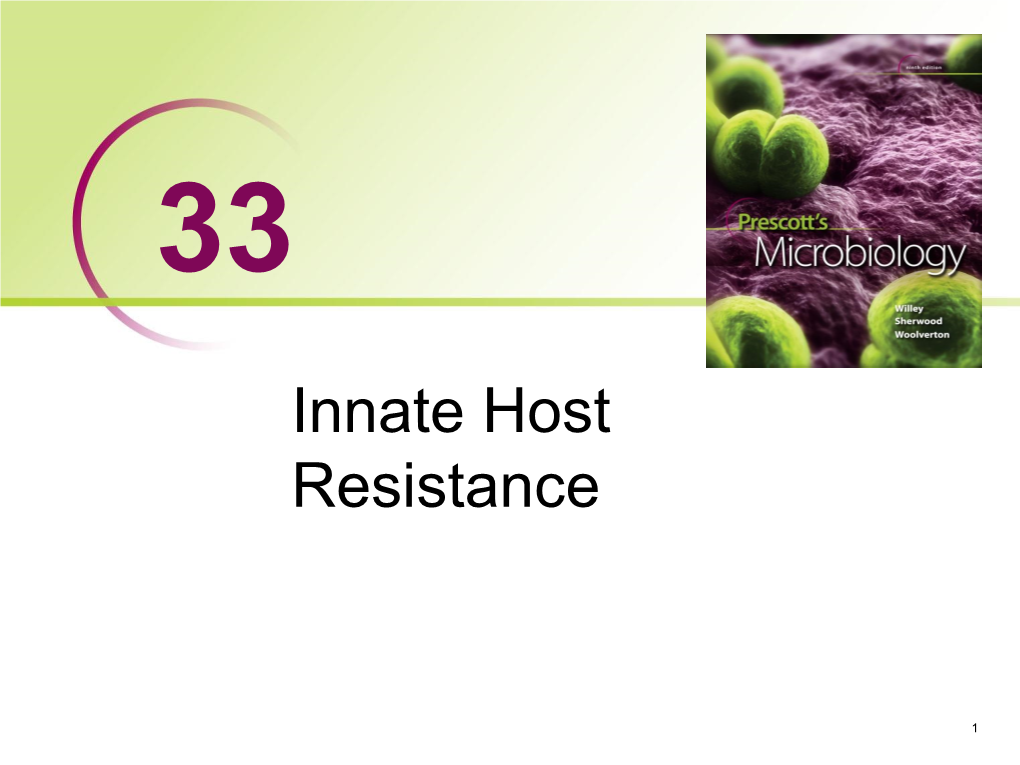 Innate Host Resistance