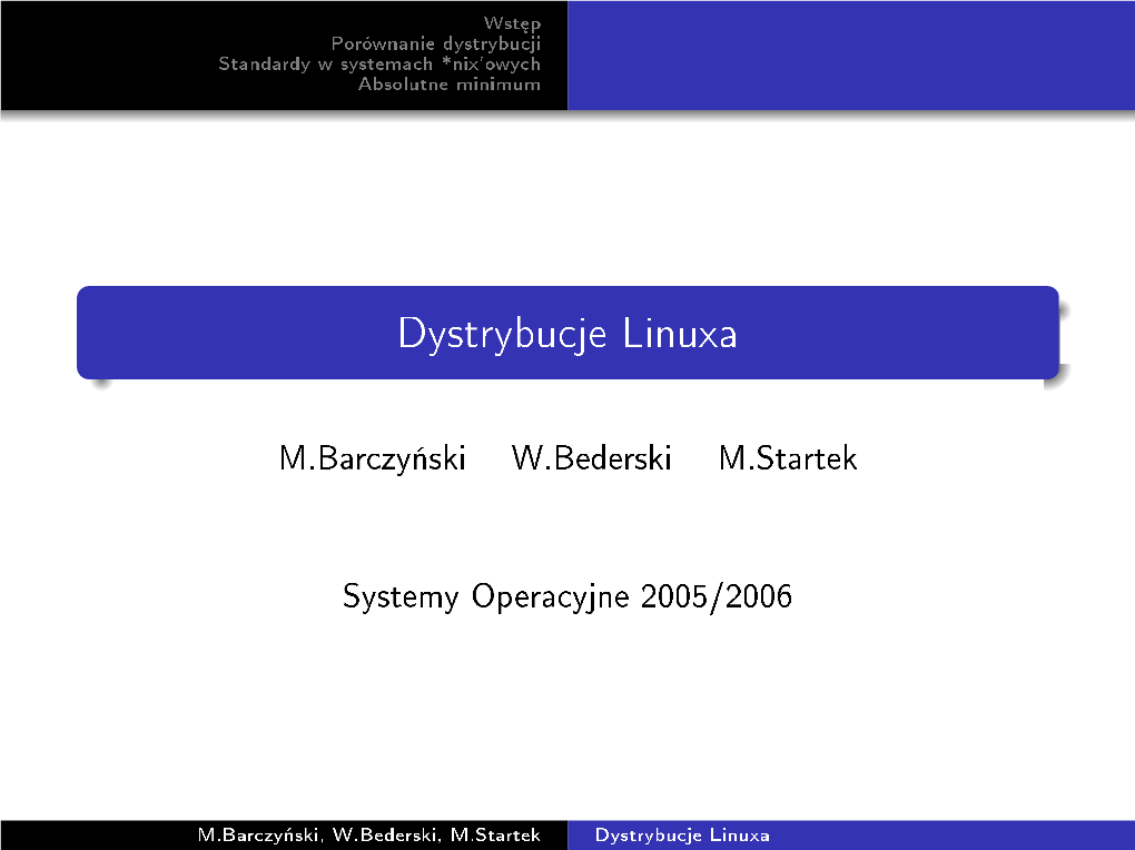 Dystrybucje Linuxa