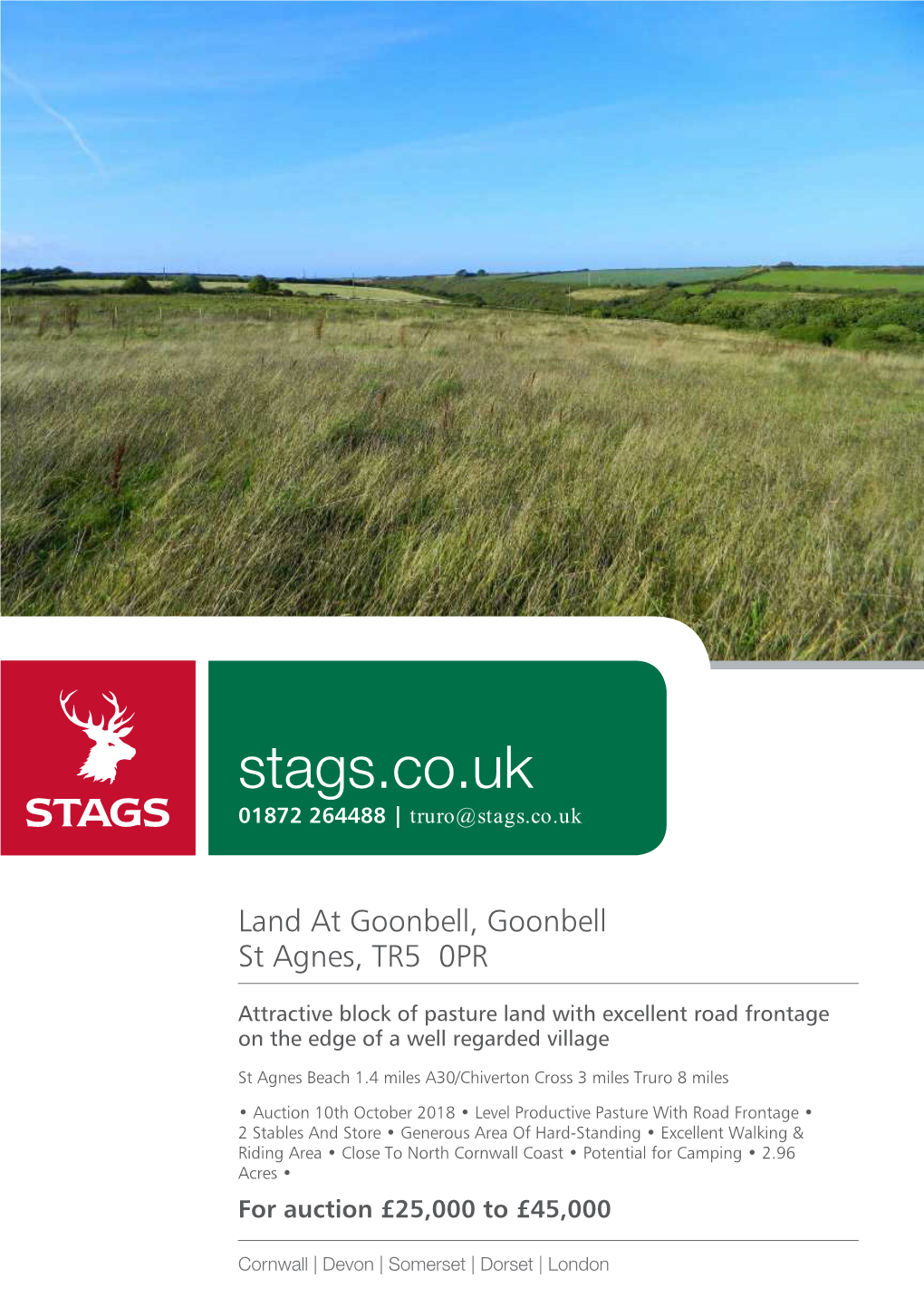 Stags.Co.Uk 01872 264488 | Truro@Stags.Co.Uk