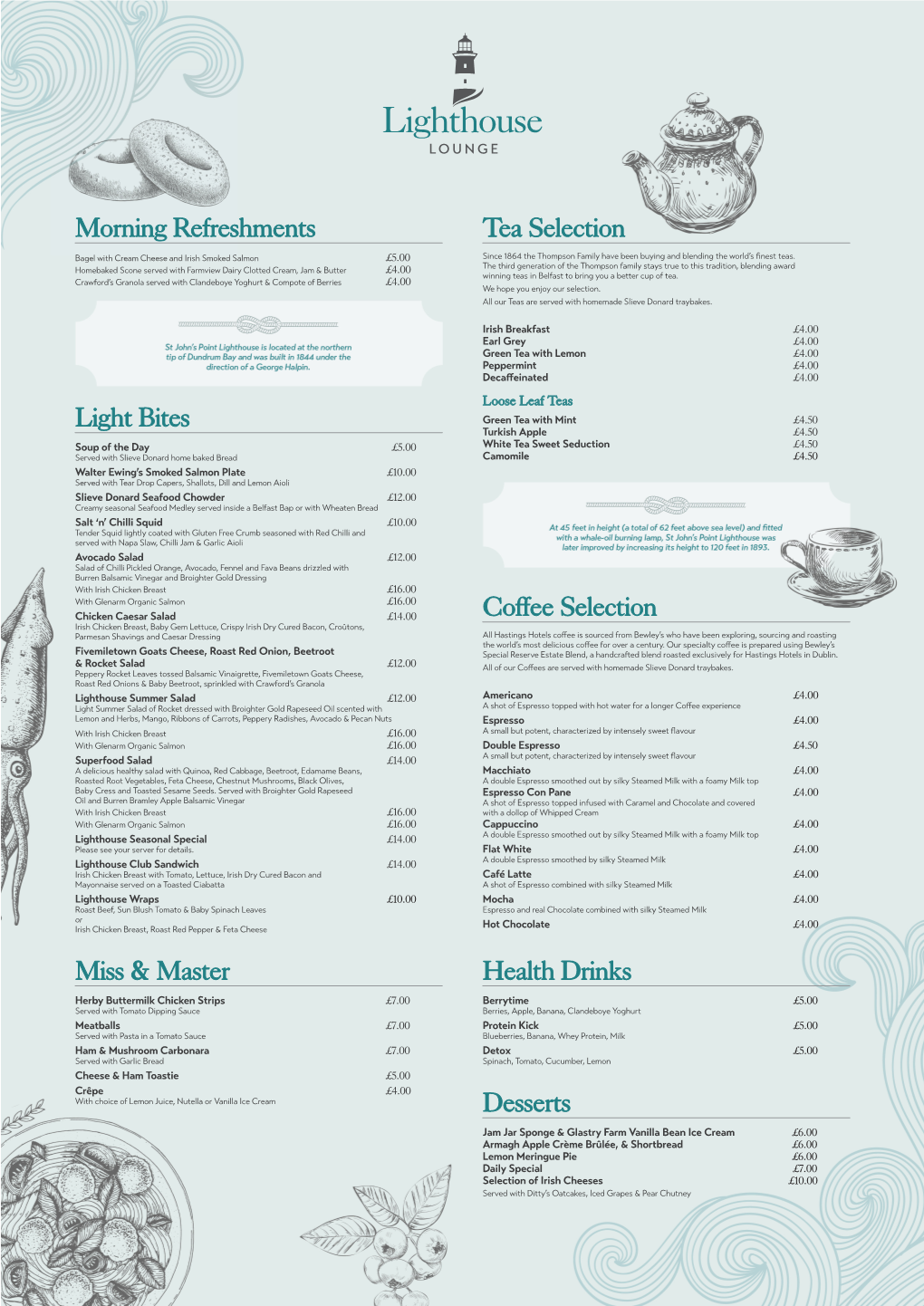 Morning Refreshments Light Bites Miss & Master Tea Selection Health