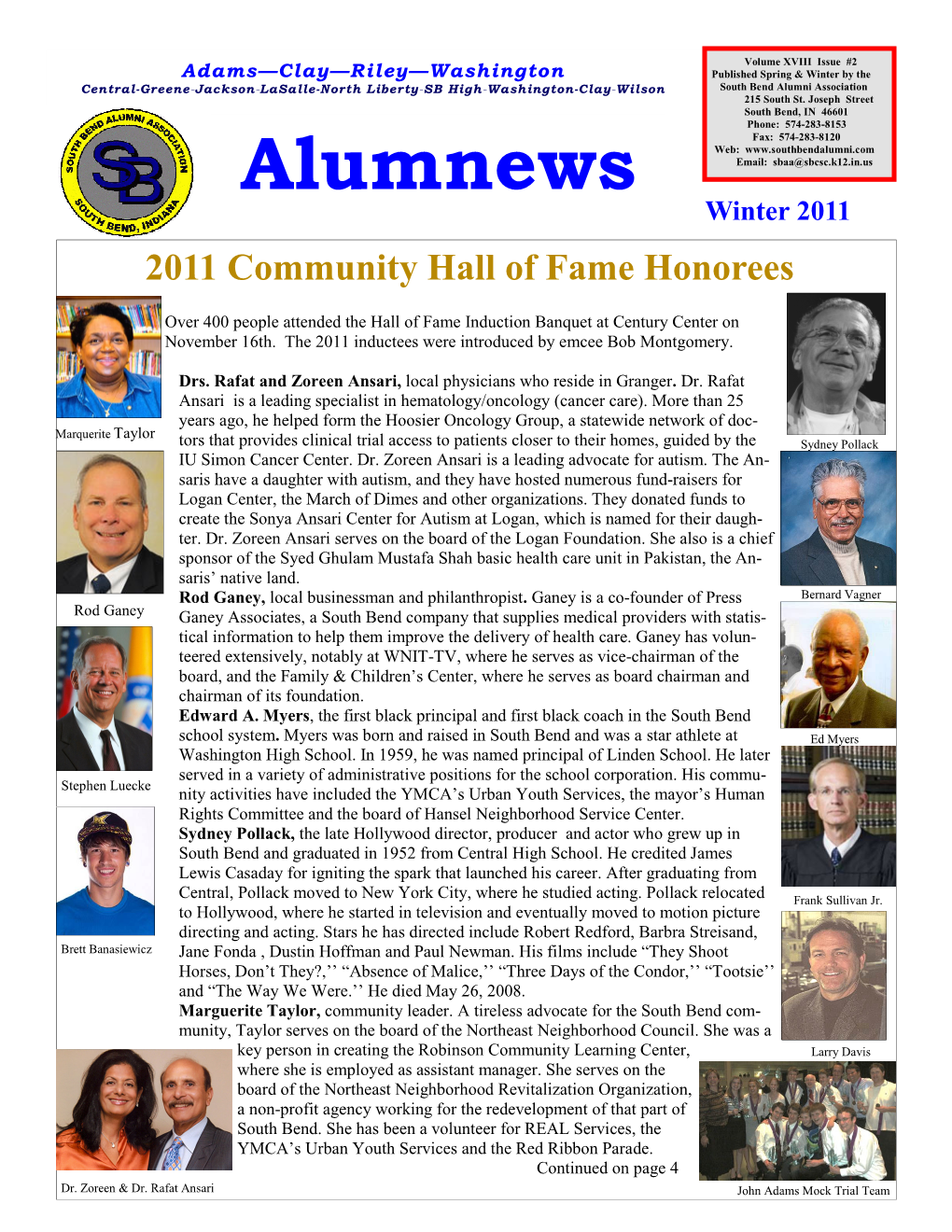 Winter 2011 Newsletter