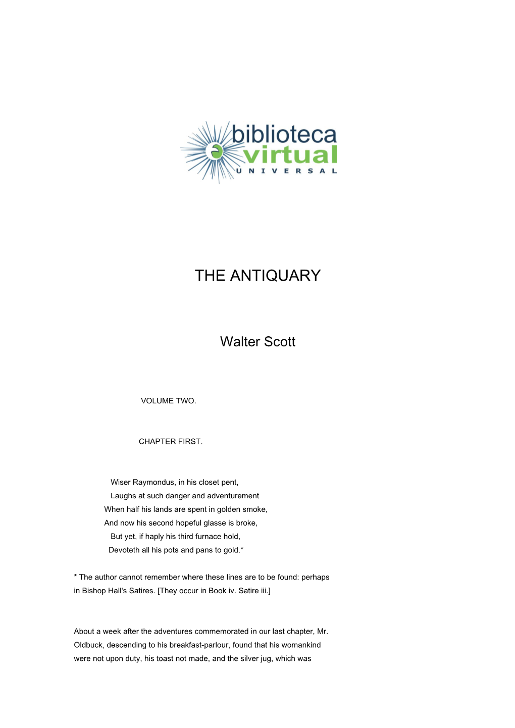 The Antiquary