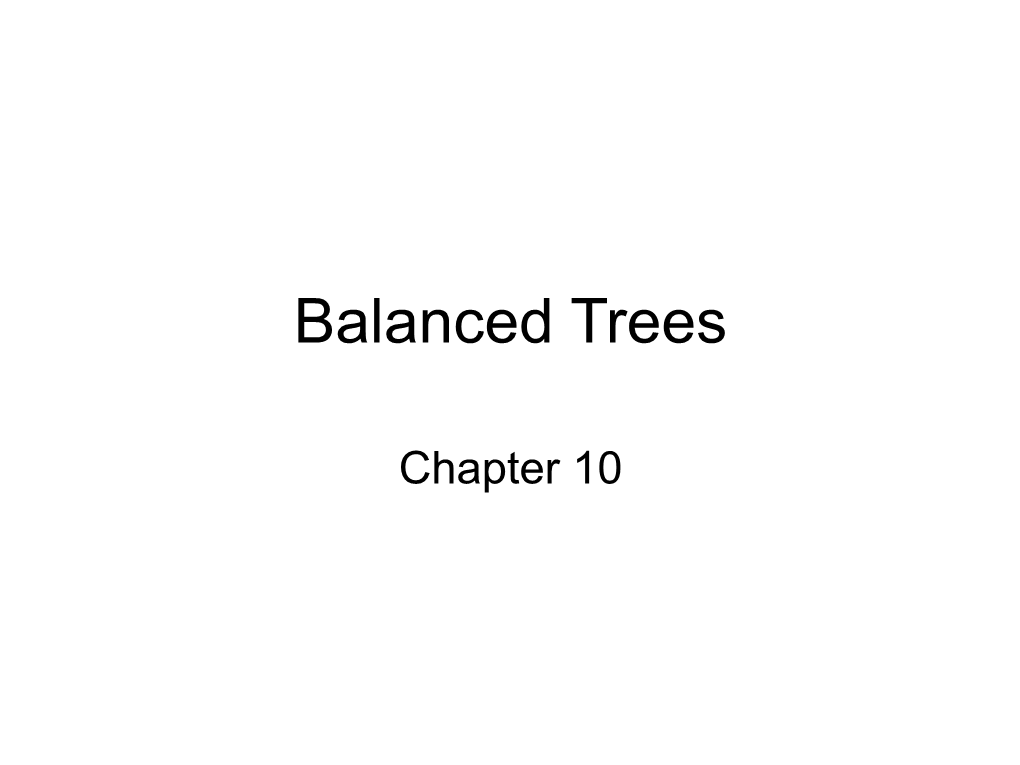 Balanced Trees