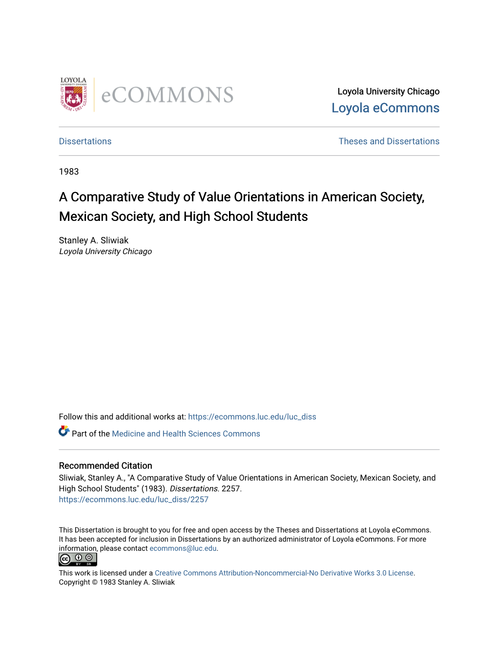 A Comparative Study of Value Orientations in American Society, Mexican Society, and High School Students