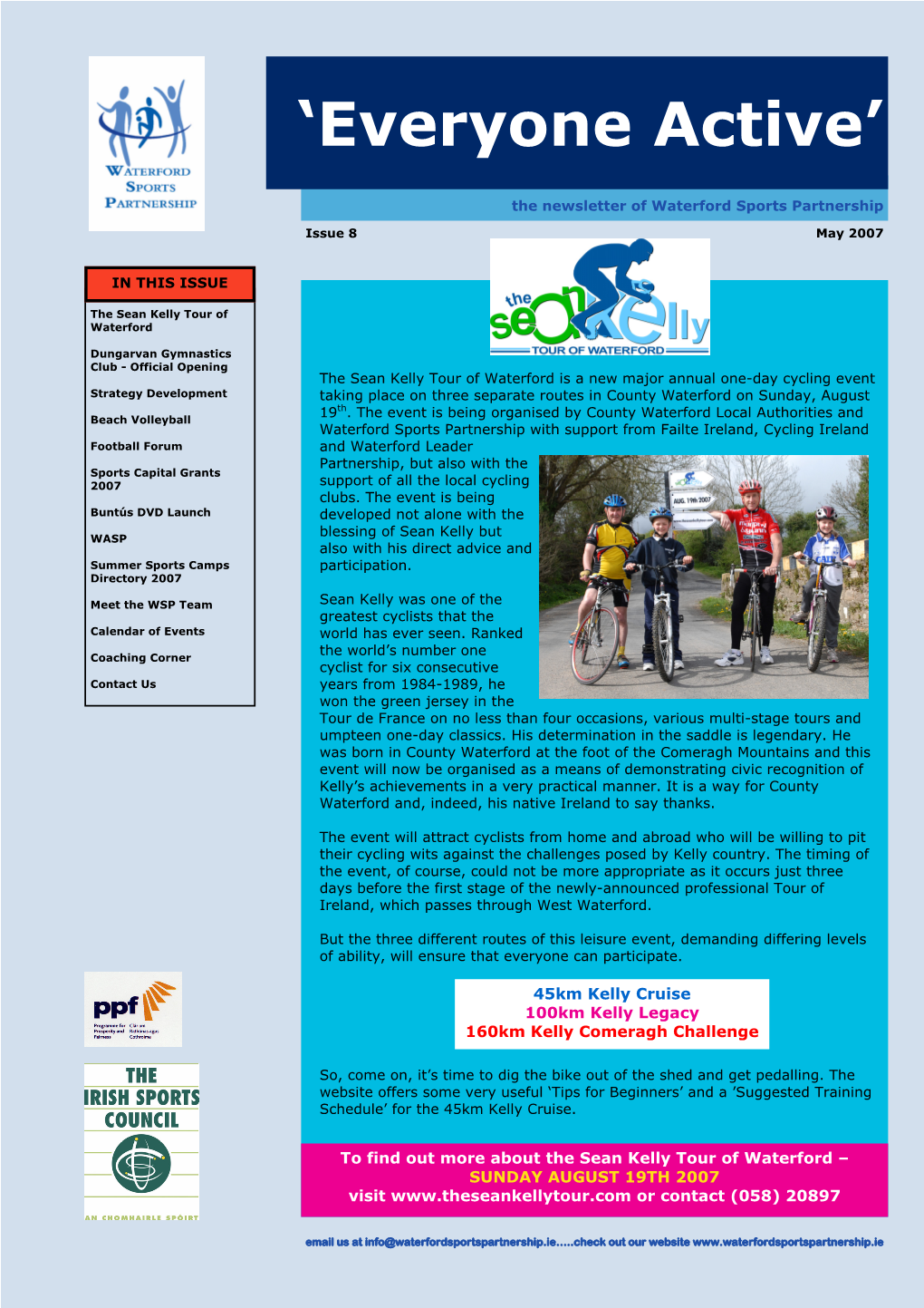 Newsletter of Waterford Sports Partnership