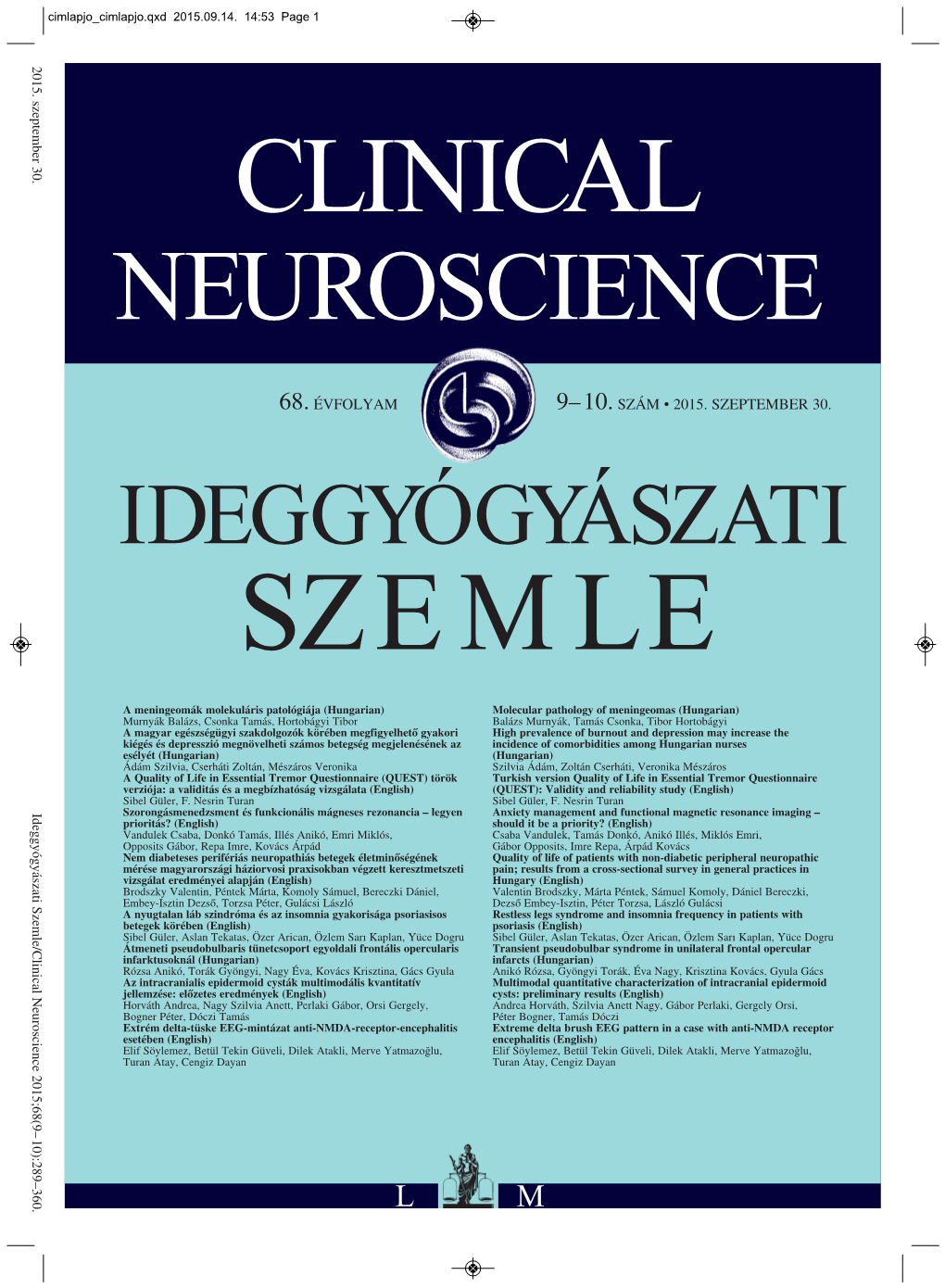 Neuroscience 2015;68(9–10):289–360