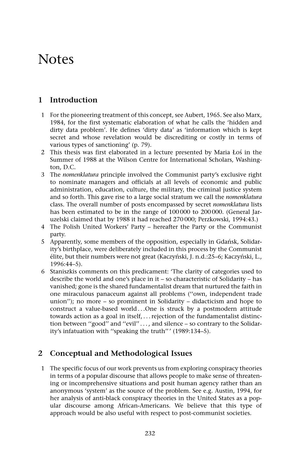 1 Introduction 2 Conceptual and Methodological Issues