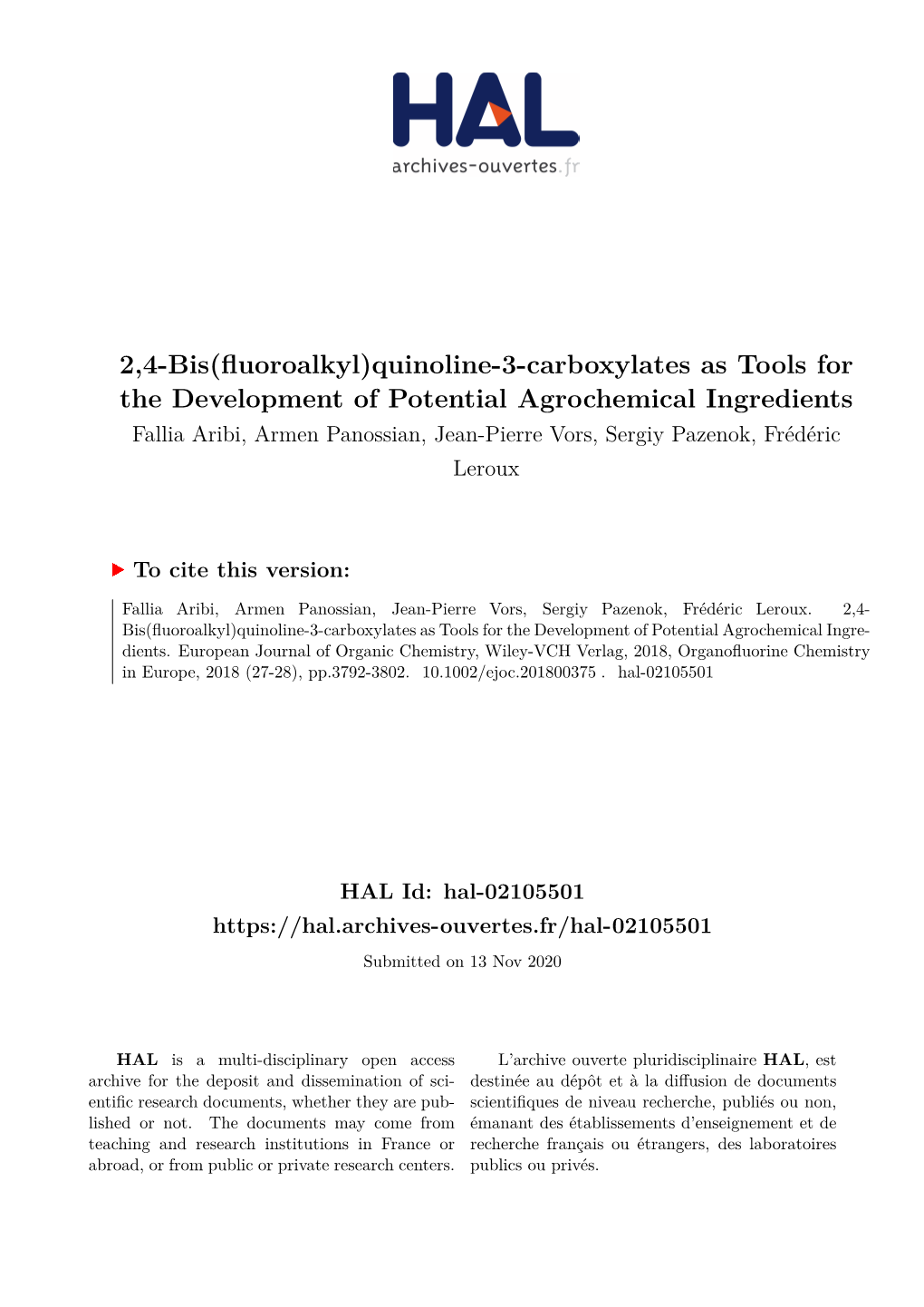 2,4-Bis(Fluoroalkyl)