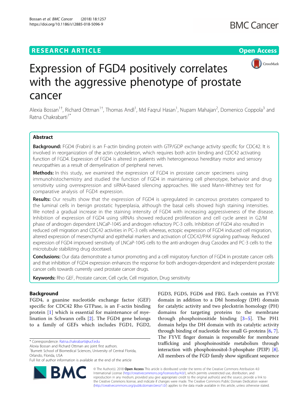 Expression of FGD4 Positively Correlates with the Aggressive