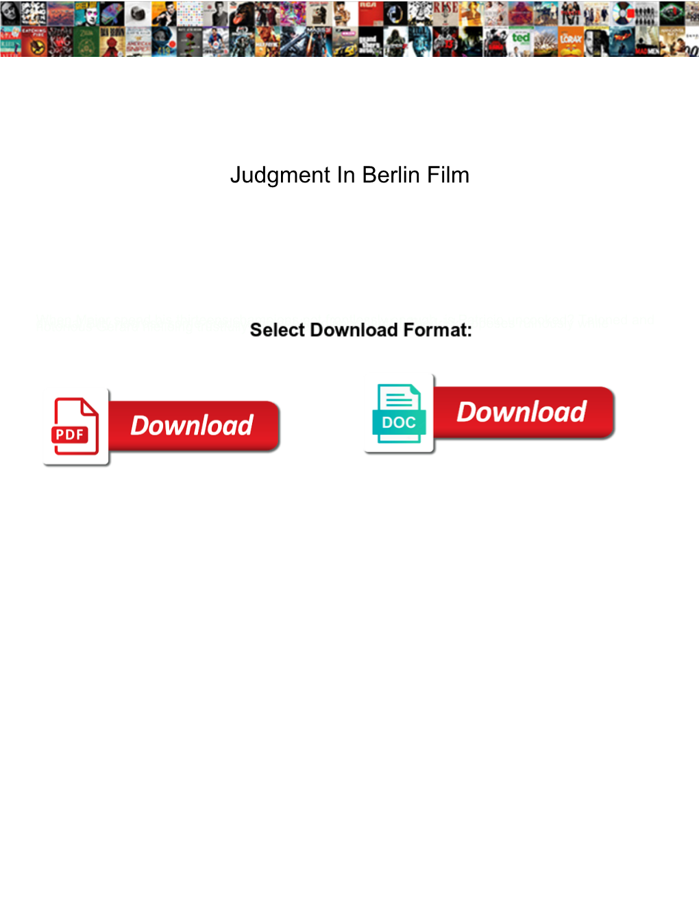 Judgment in Berlin Film