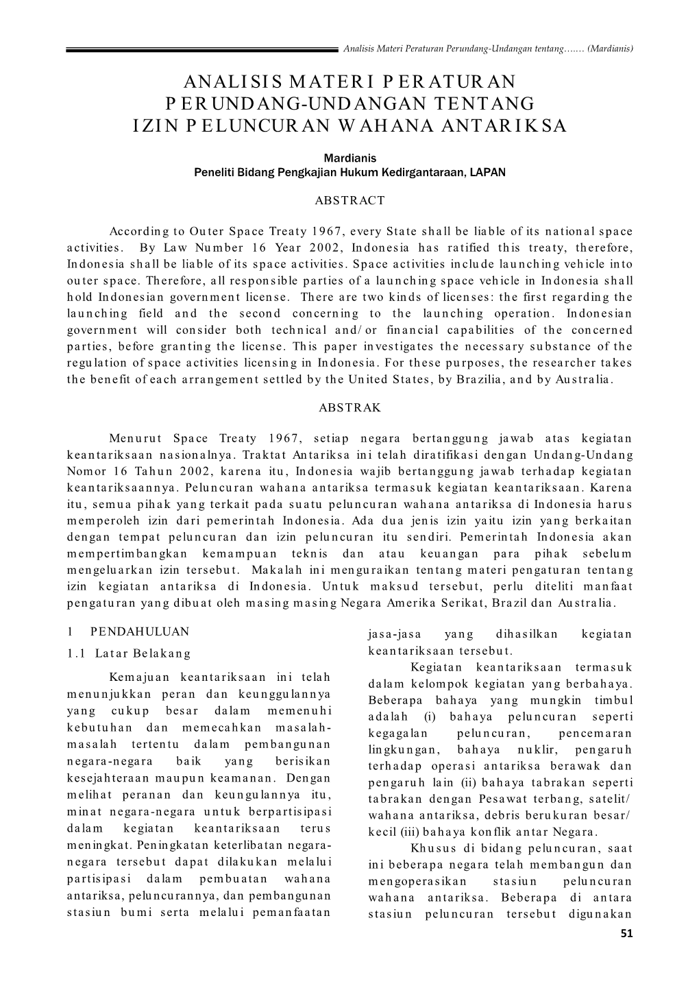 Analisis Materi Peraturan Perundang-Undangan Tentang….… (Mardianis)