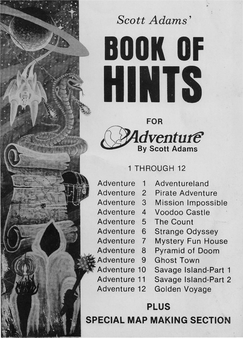 Scott Adams' BOOK of HINTS for Rl?:Jiidventure' ~BY Scott Adams