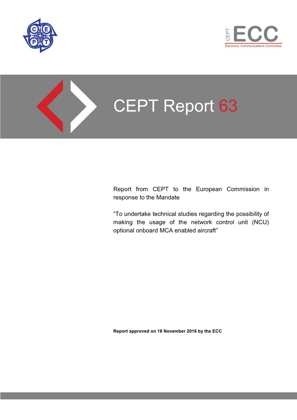 CEPT Report 63