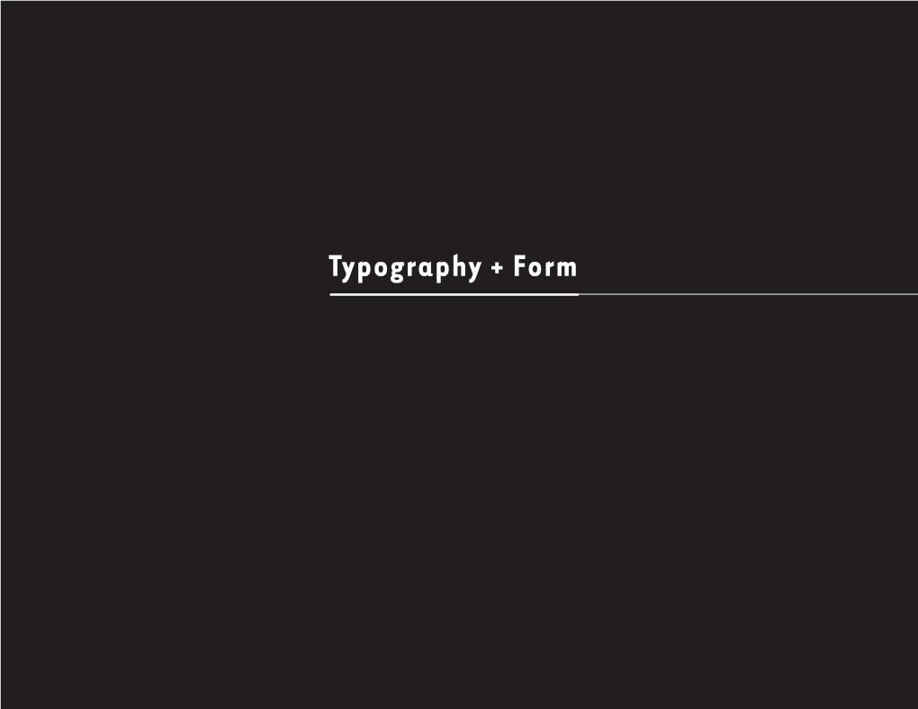 Typography + Form Type Classification