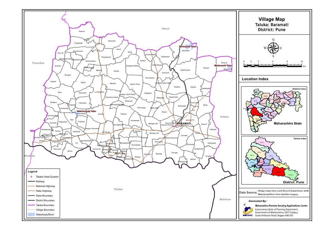 Village Map Taluka: Baramati Daund Vadhane District: Pune