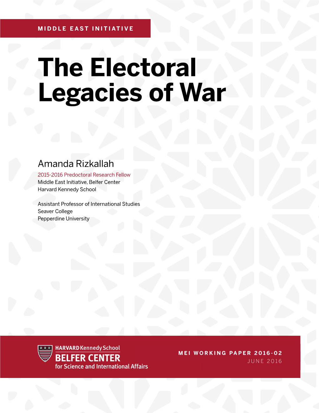 The Electoral Legacies of War