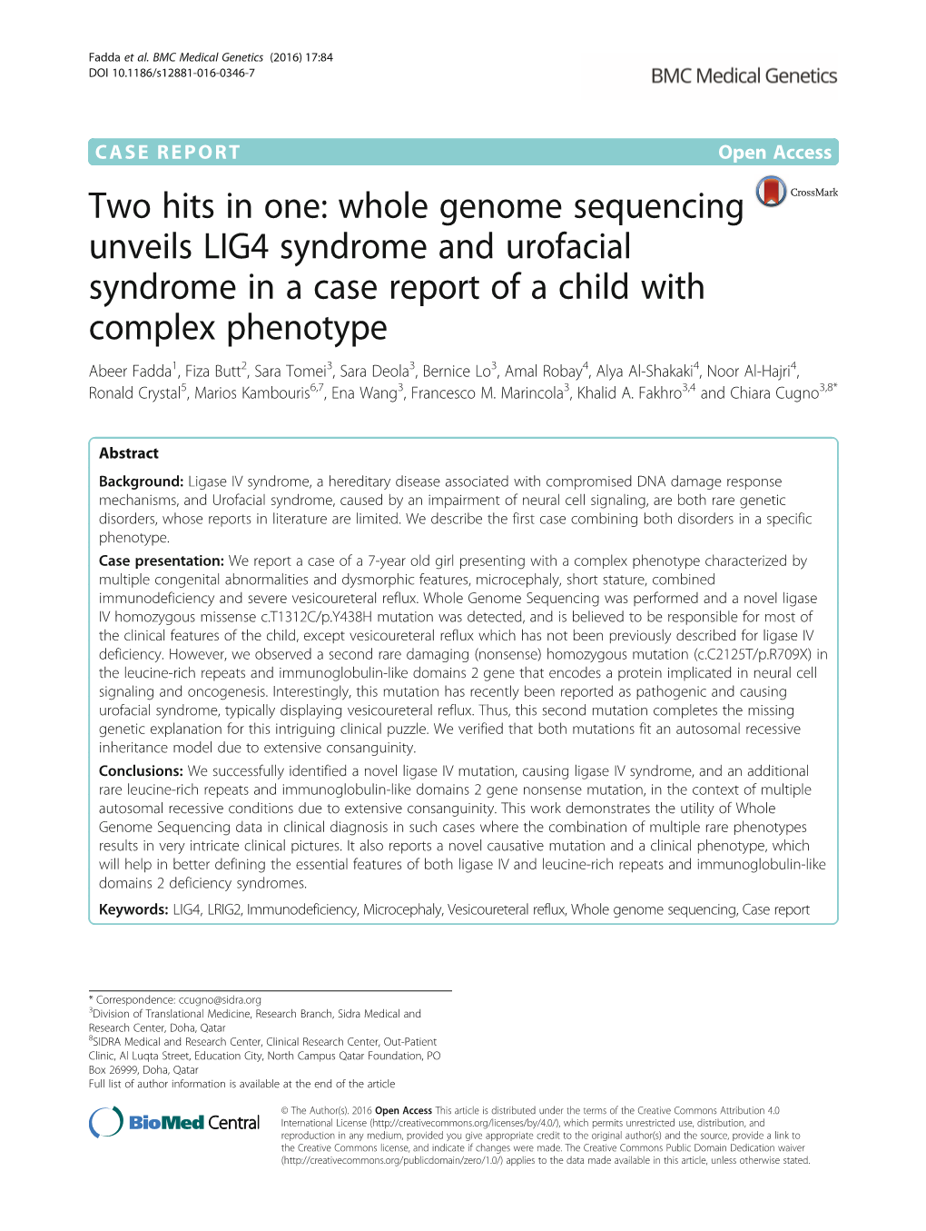 Two Hits in One: Whole Genome Sequencing Unveils LIG4 Syndrome