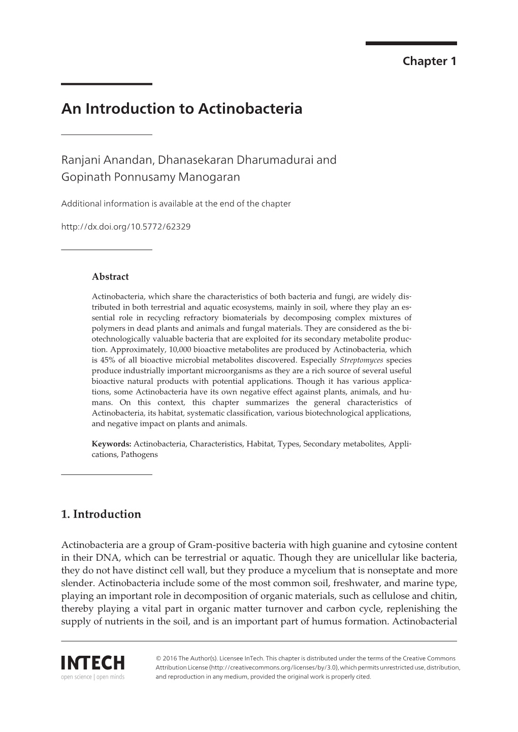 An Introduction to Actinobacteria