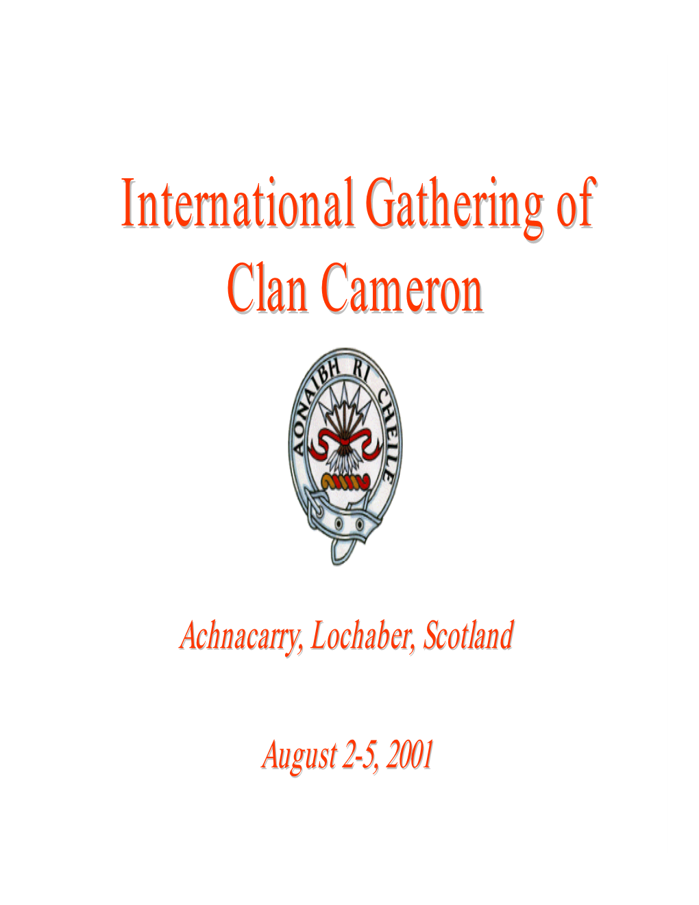 August 2, 2001 Clan Cameron Ben Nevis Ascent