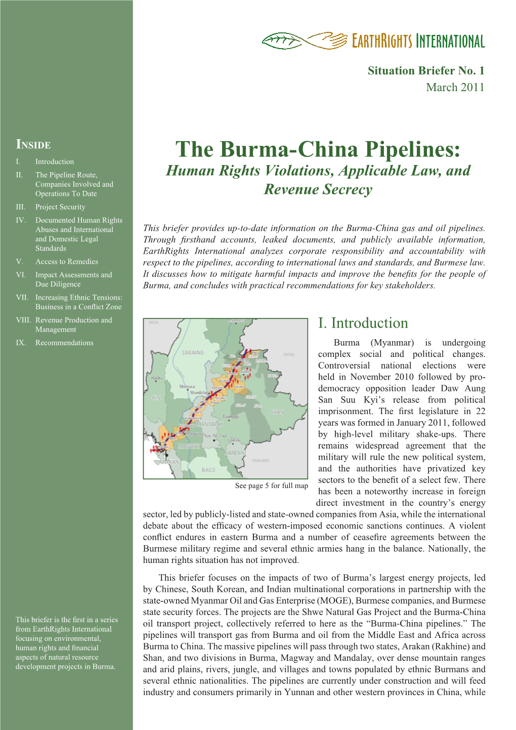 The Burma-China Pipelines: II