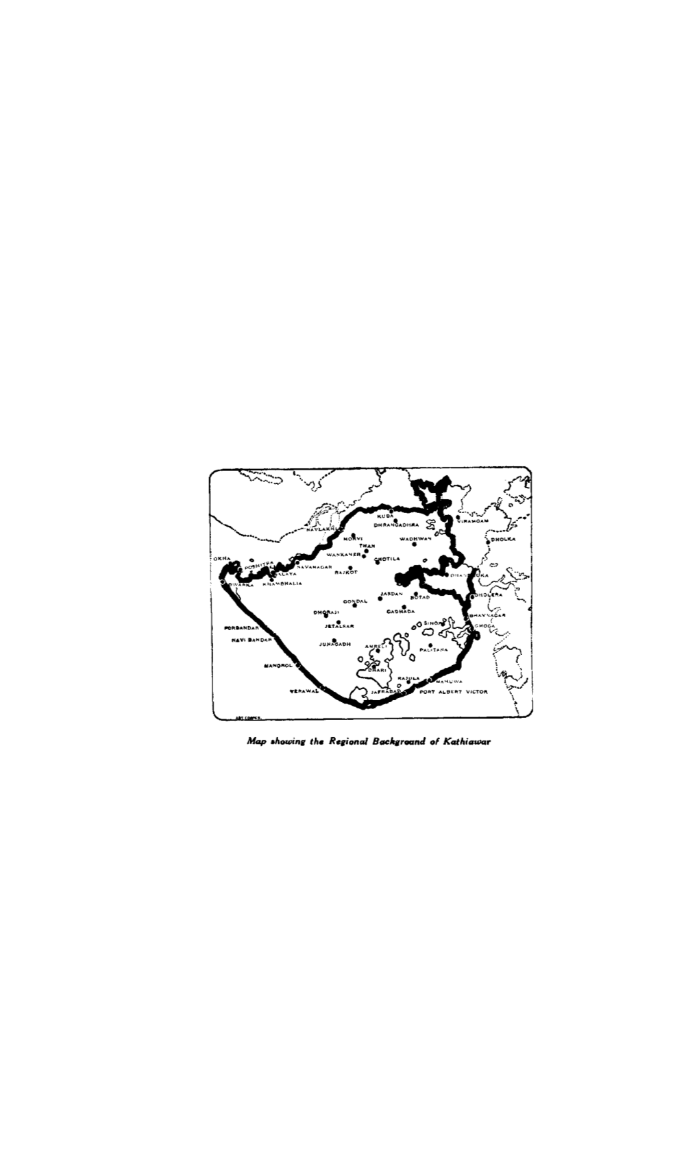 Map Thawing the Regioncu Baehgroand of Kathiawar KATHIAWAR ECONOMICS