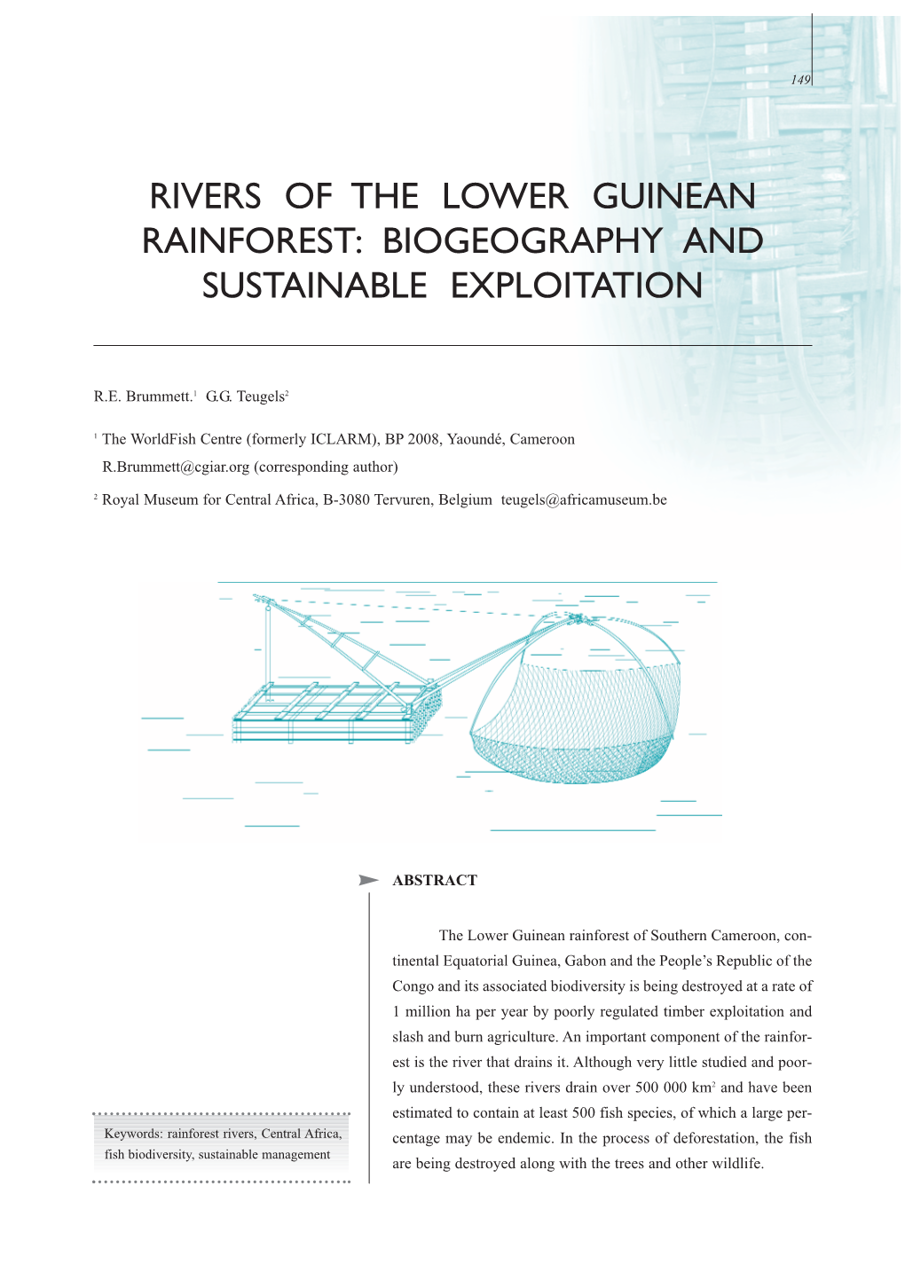 Rivers of the Lower Guinean Rainforest: Biogeography and Sustainable Exploitation