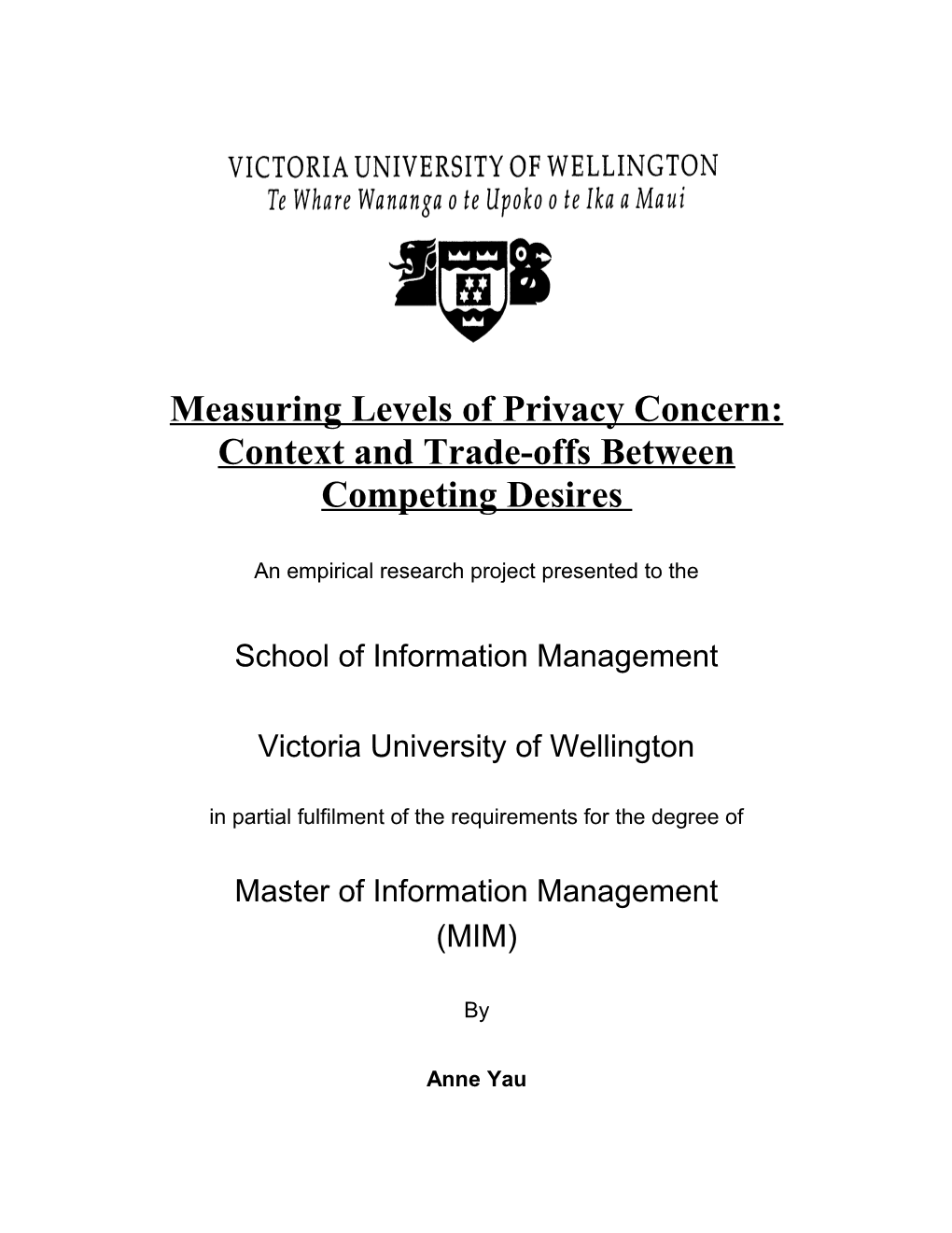 Measuring Levels of Privacy Concern: Context and Trade-Offs Between Competing Desires