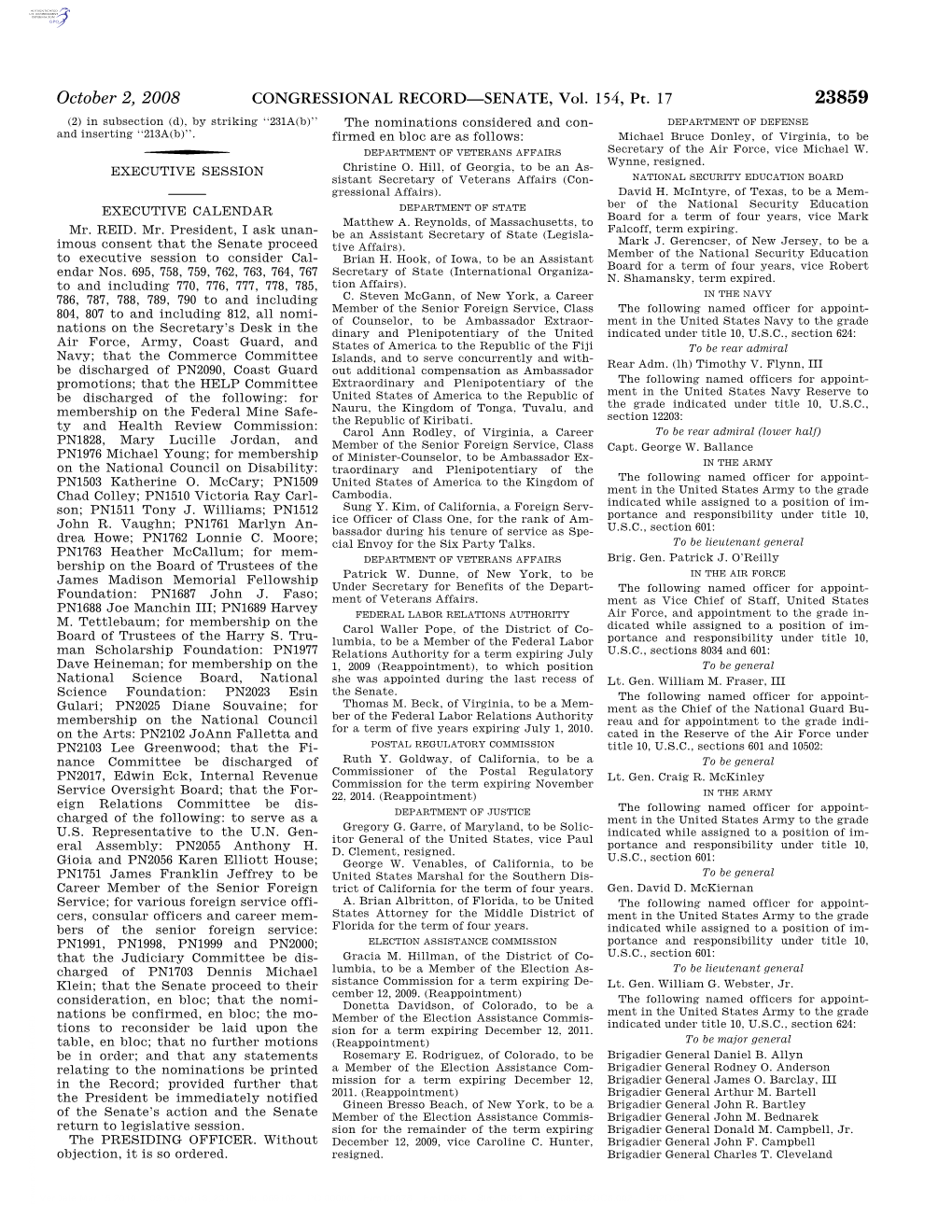 CONGRESSIONAL RECORD—SENATE, Vol. 154, Pt. 17 October 2, 2008 Brigadier General Jeffrey J