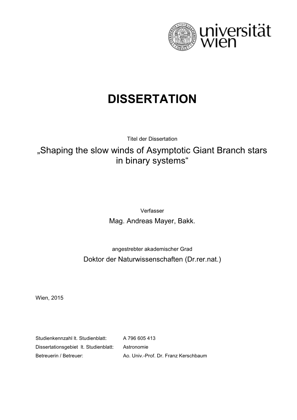 Dissertation