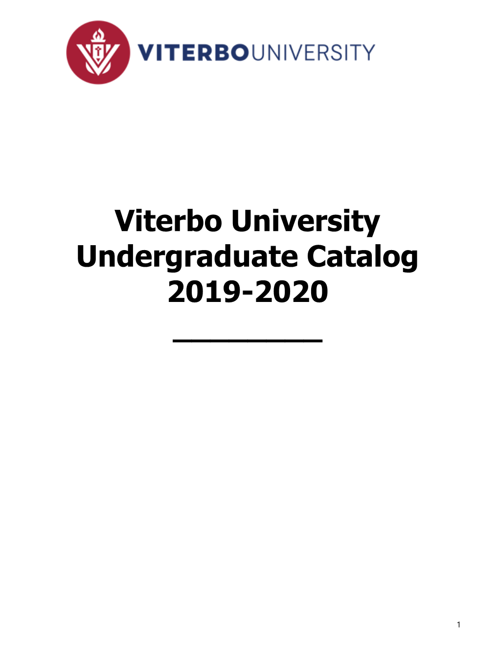 2019–2020 Undergraduate Catalog