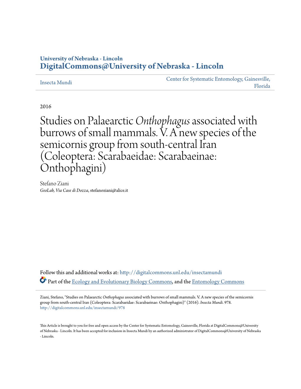 Studies on Palaearctic &lt;I&gt;Onthophagus&lt;/I&gt; Associated