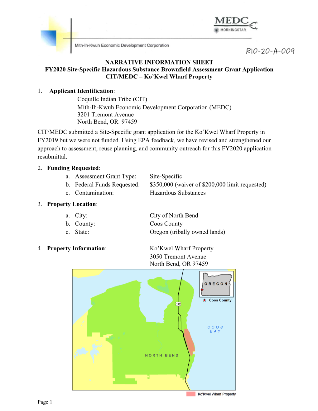 Coquille Indian Tribe/Mith-Ih-Kwuh Economic Development Corporation (CIT/MEDC)