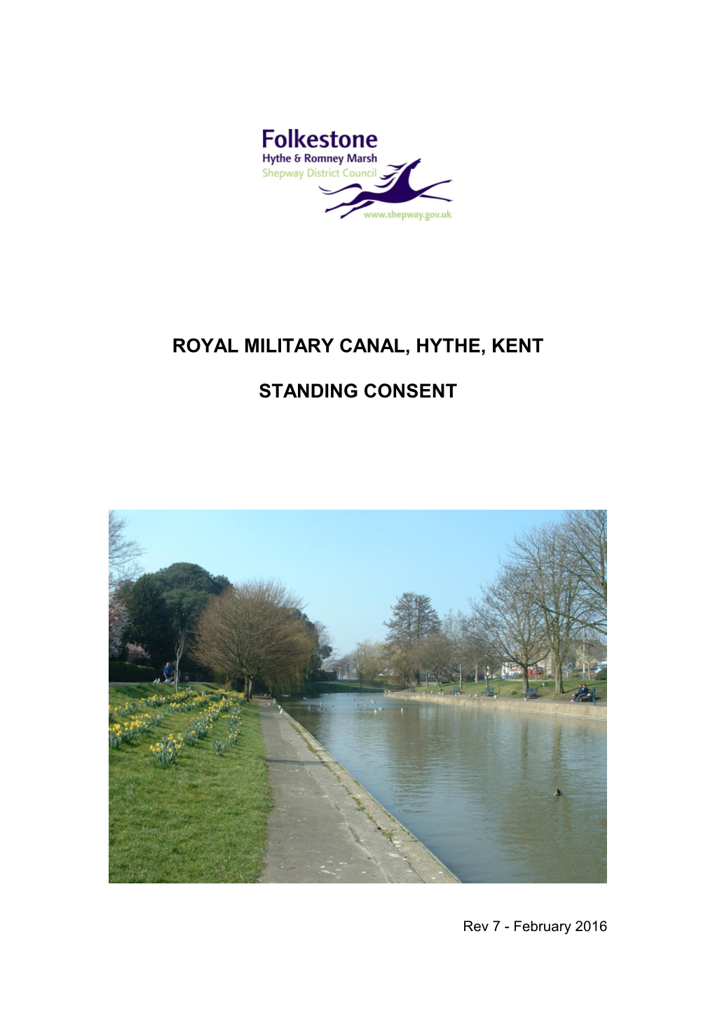 Royal Military Canal, Hythe, Kent Standing Consent