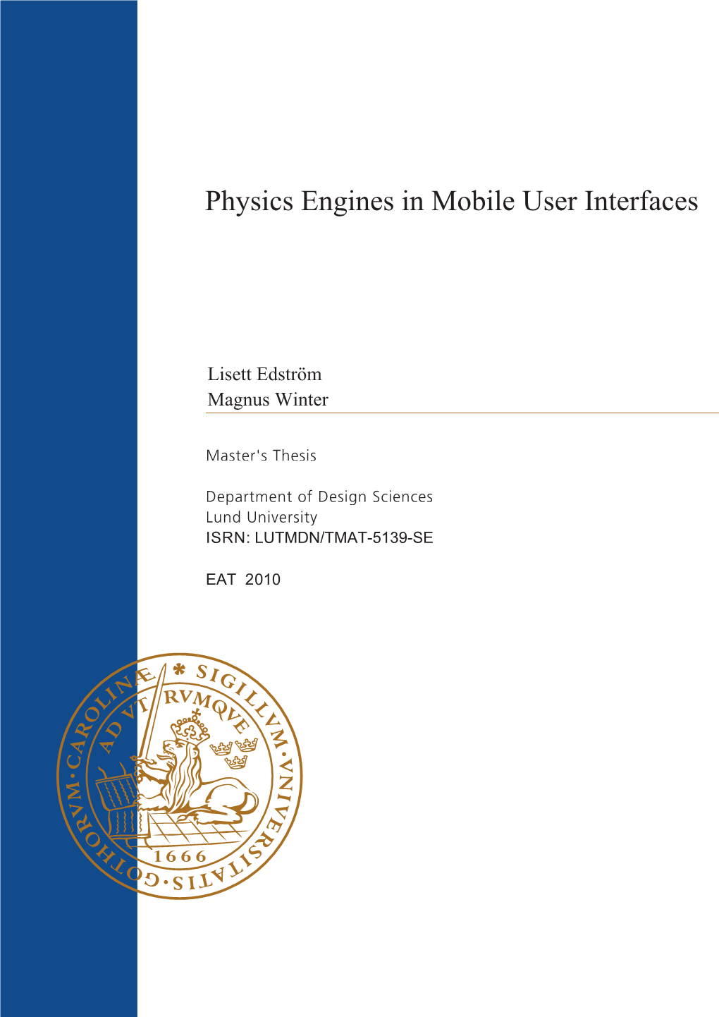 Physics Engines in Mobile User Interfaces
