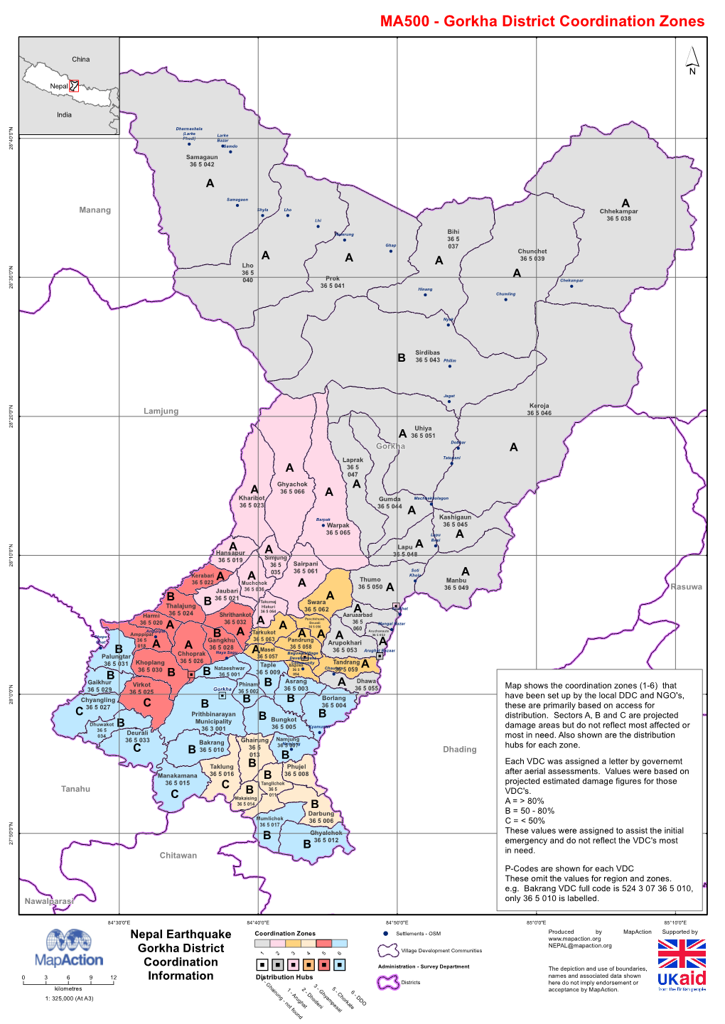 MA500 - Gorkha District Coordination Zones