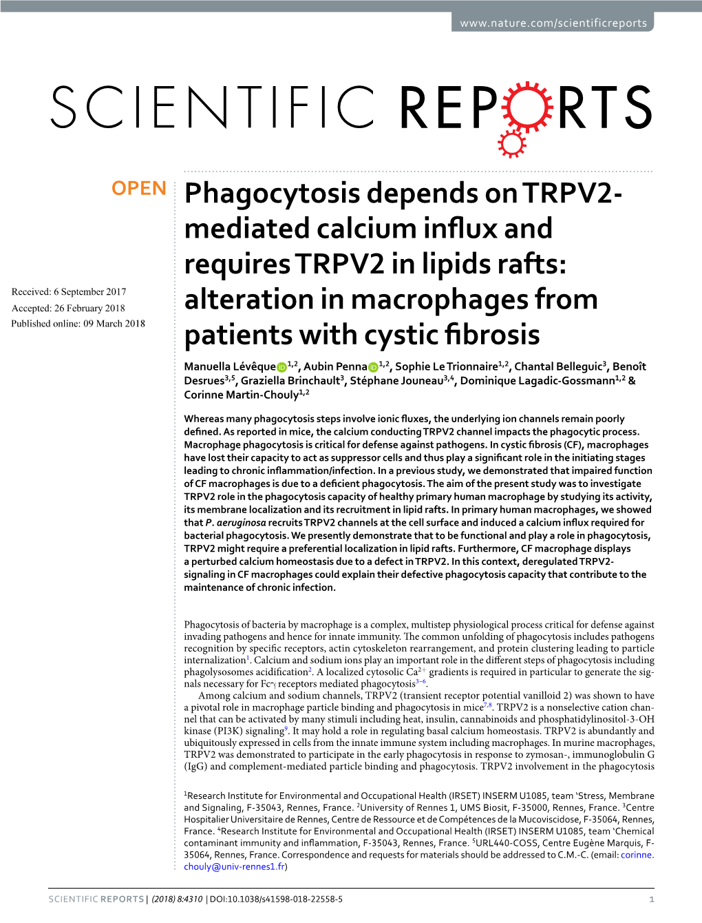 Phagocytosis Depends on TRPV2-Mediated Calcium